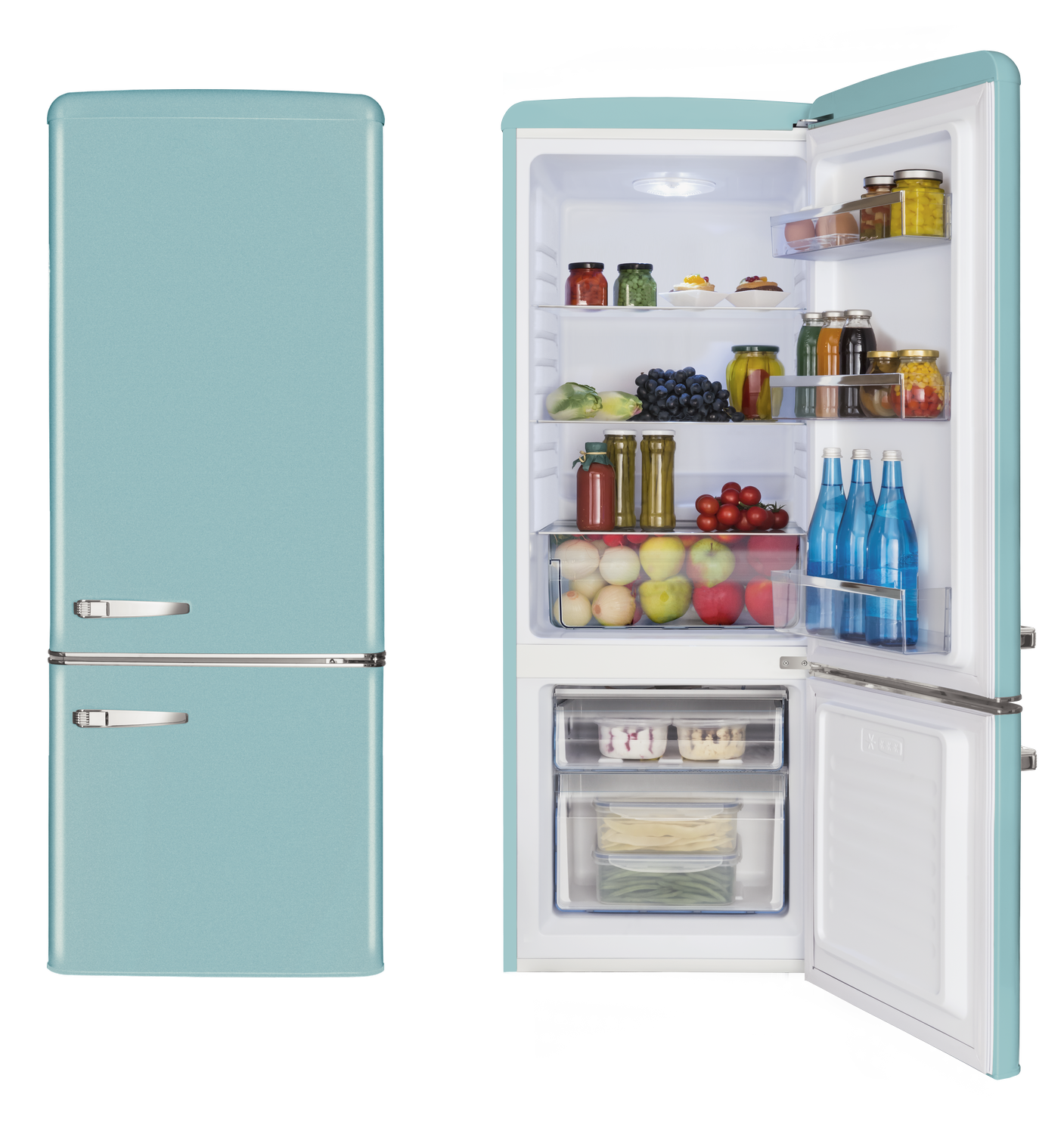 Stand-Kühl-Gefrierkombination KGCR 384 150 T, Ice Blue, 145 cm Stand-Kühl-Gefrierkombination KGCR 384 150 T, Ice Blue, 145 cm