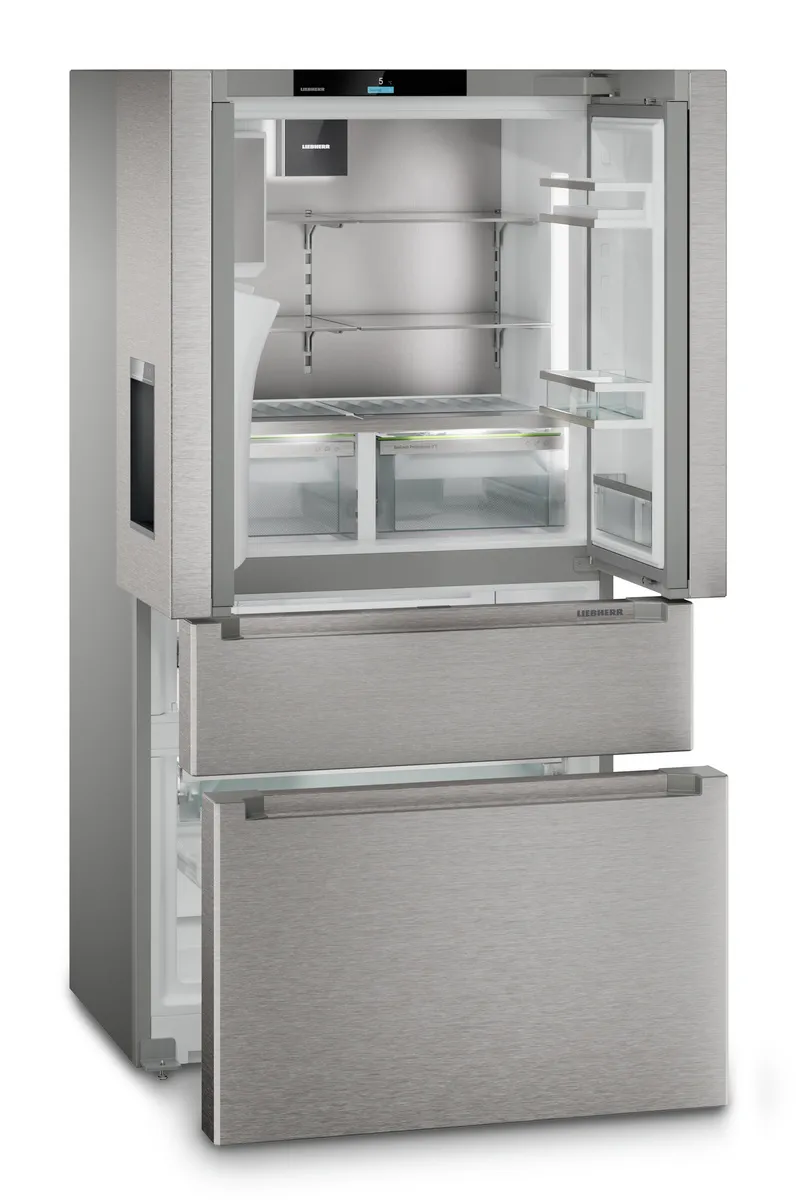 MBsddi 9558-20, French-Door-Kühl-Gefrierkombination mit 2 Gefrierschubladen und Wasser- und Eiswürfelspender MBsddi 9558-20, French-Door-Kühl-Gefrierkombination mit 2 Gefrierschubladen und Wasser- und Eiswürfelspender