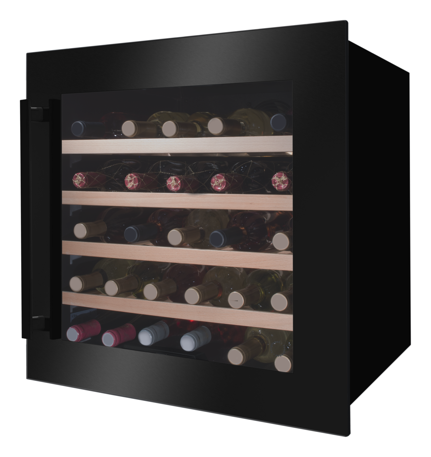 Einbau-Weintemperierschrank, X-Type Design, schwarz Einbau-Weintemperierschrank, X-Type Design, schwarz