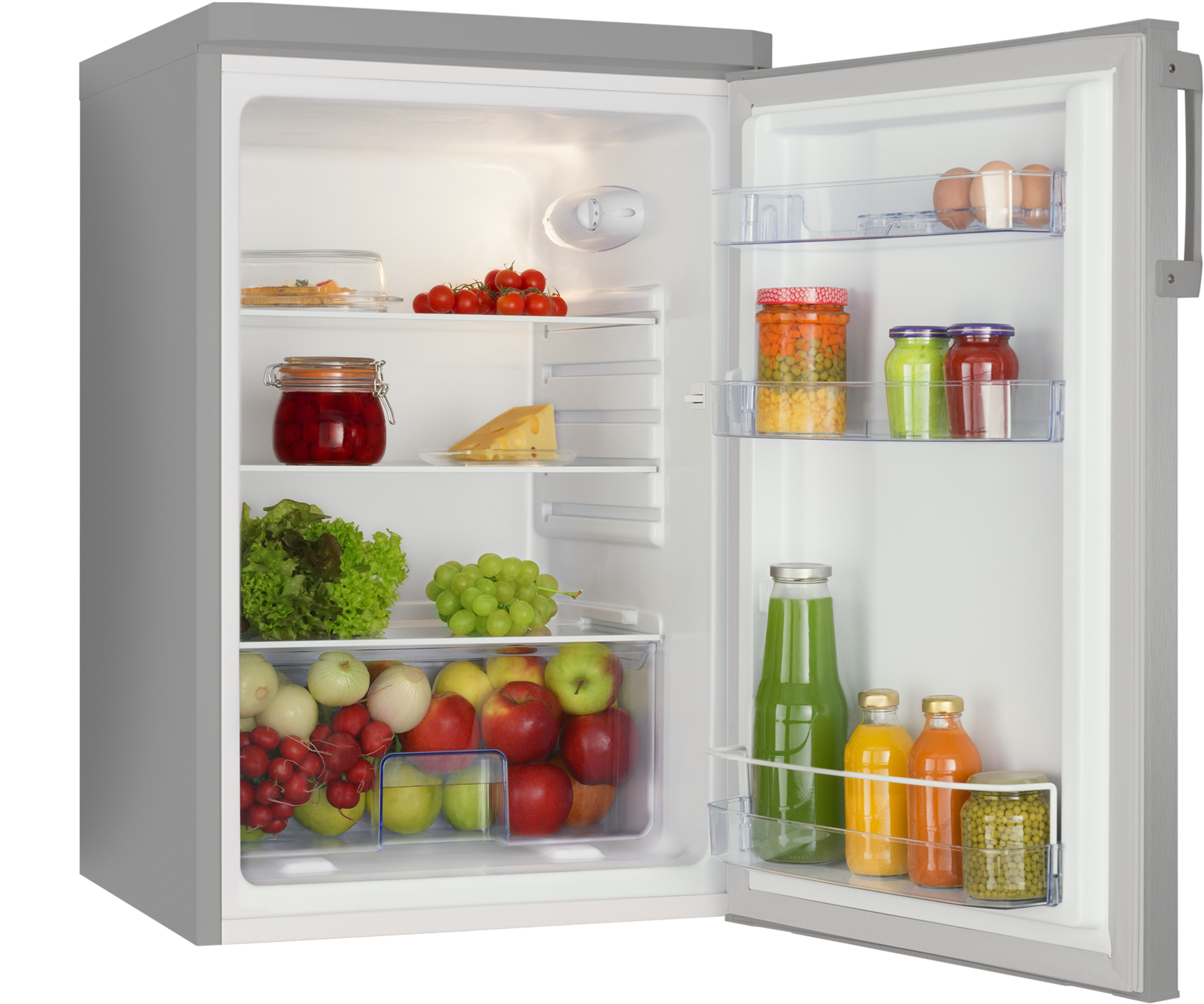 Vollraum-Stand-Kühlschrank VKS 351 110-2 E, Edelstahloptik, 85 cm