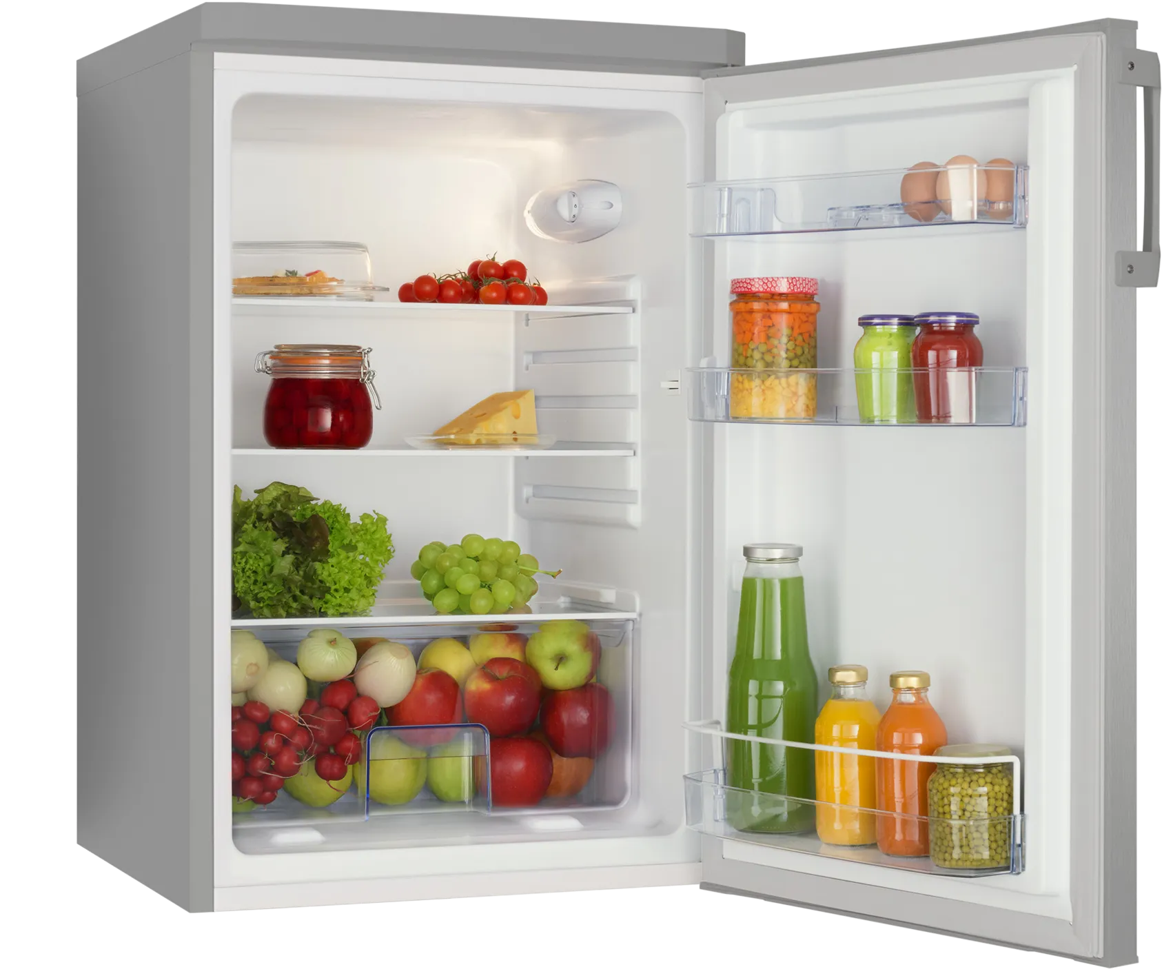 Vollraum-Stand-Kühlschrank VKS 351 110-2 E, Edelstahloptik, 85 cm