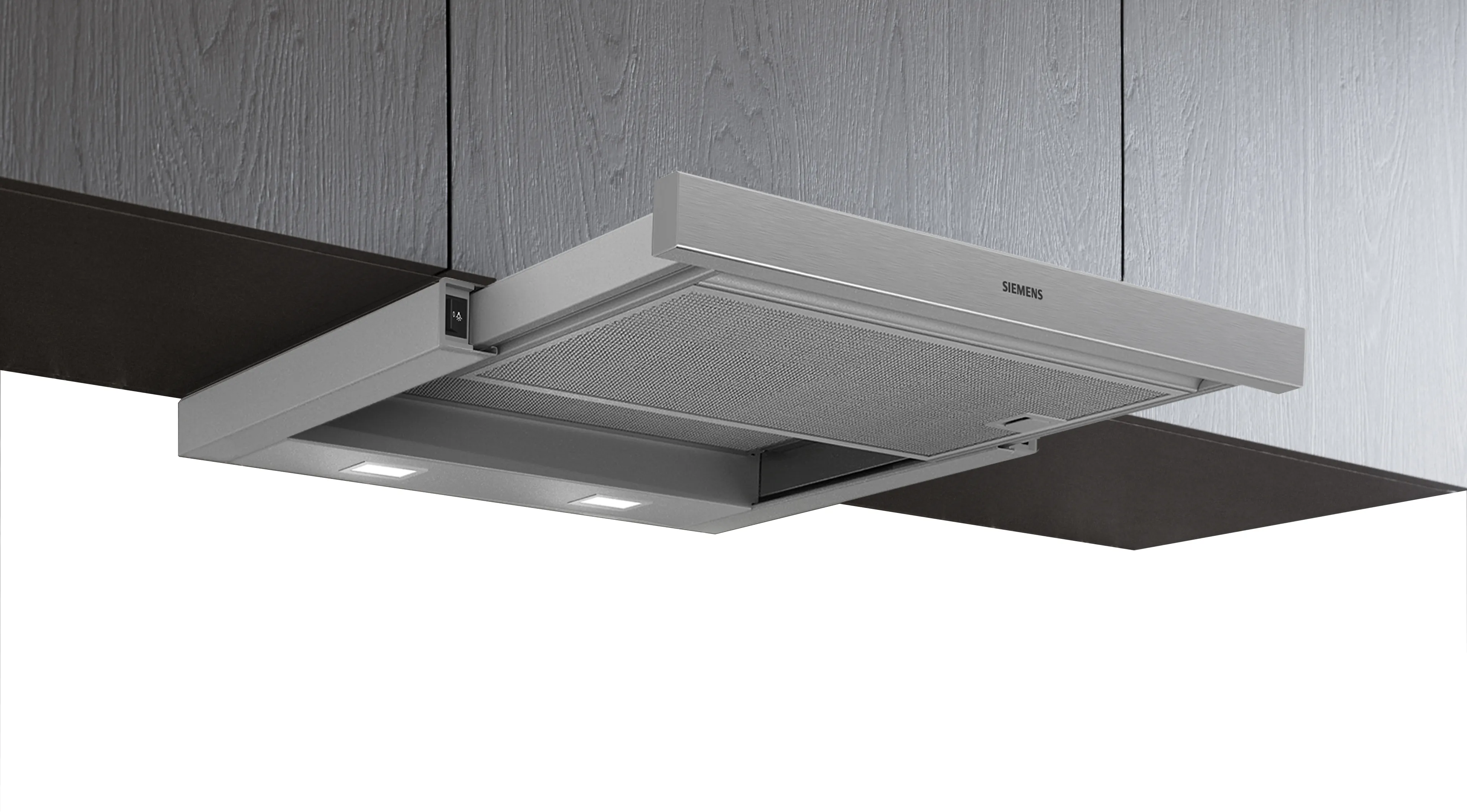  LI64LA521, iQ100, Flachschirmhaube, 60 cm, Silbermetallic