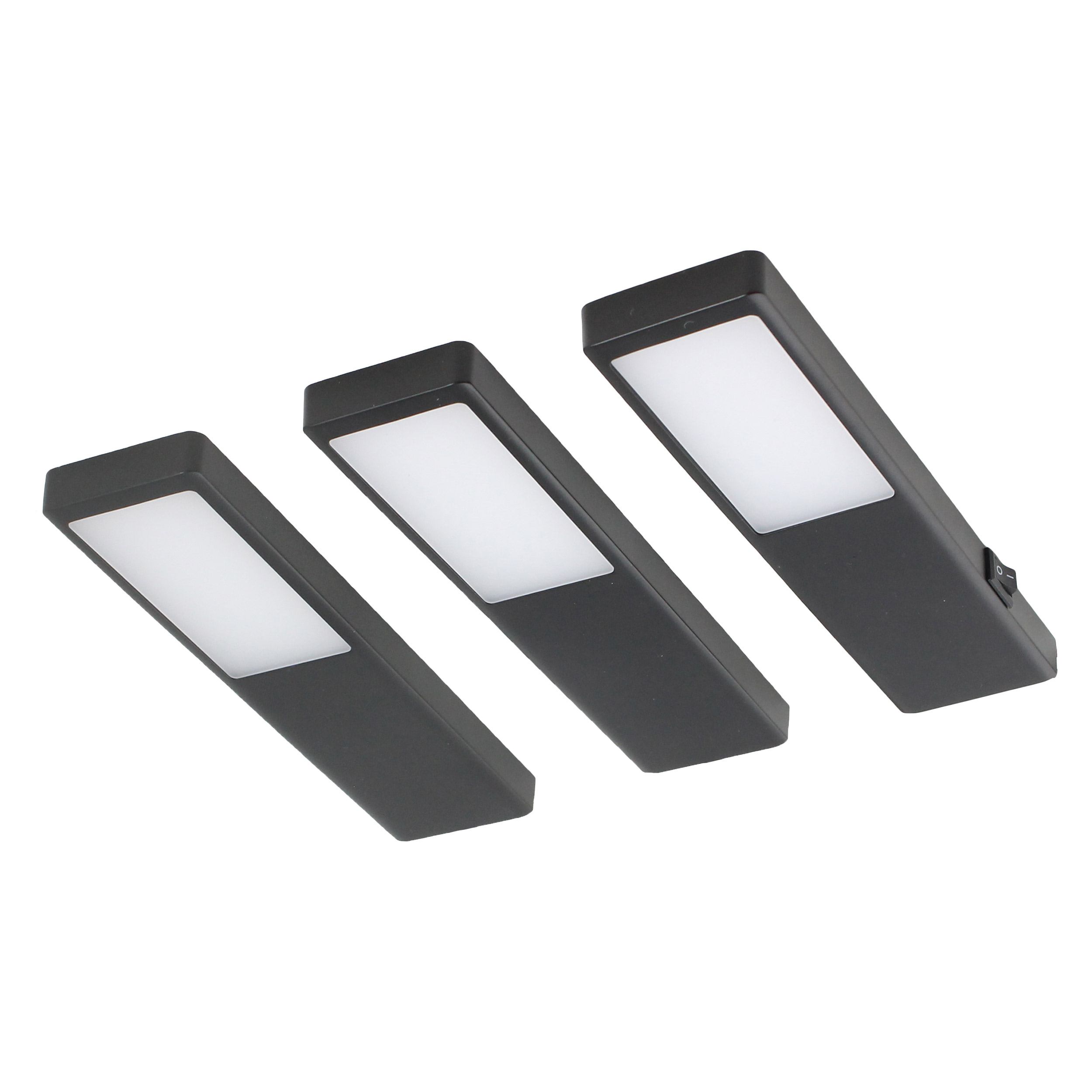 CARESSI Vice Unterbauleuchten-Set, 3 Spots, schwarz