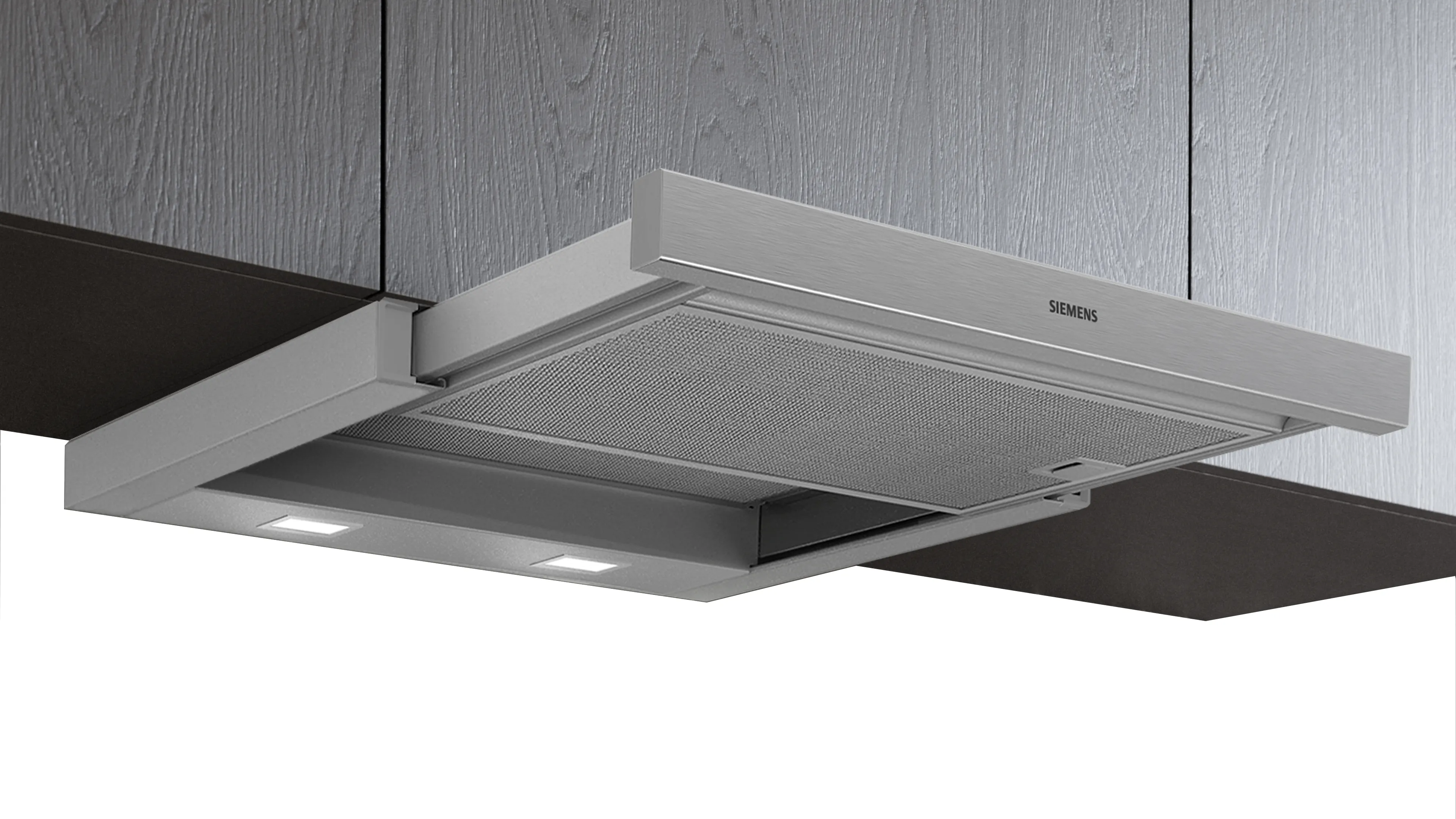  LI63LA526, iQ100, Flachschirmhaube, 60 cm, Silbermetallic