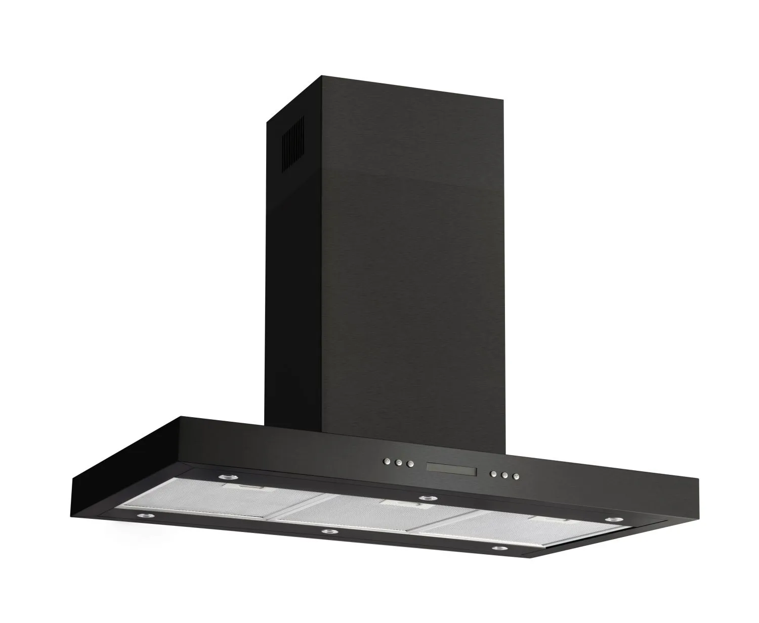Inselhaube, T-Line, 90 cm, Schwarz
