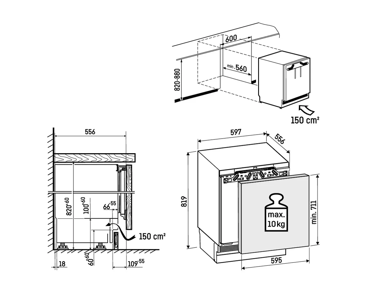 SUFd 3603-20, Unterbaufähiger Gefrierschrank mit SmartFrost SUFd 3603-20, Unterbaufähiger Gefrierschrank mit SmartFrost