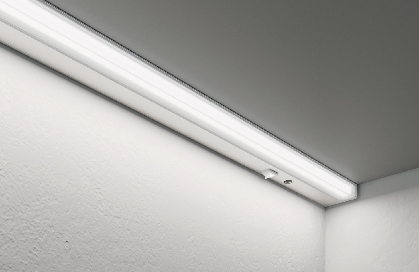 Lichtband WoLED Edelstahloptik, Hochvolt, 450 mm, 8 Watt Lichtband WoLED Edelstahloptik, Hochvolt, 450 mm, 8 Watt