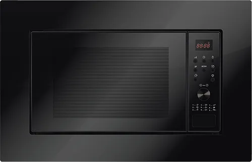 20 l Einbaumikrowelle mit Grill, Schwarz