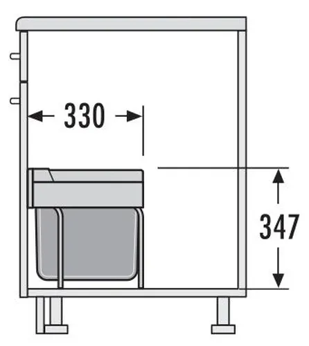 HAILO AS Raumspar Tandem S 18/12 dunkelgrau