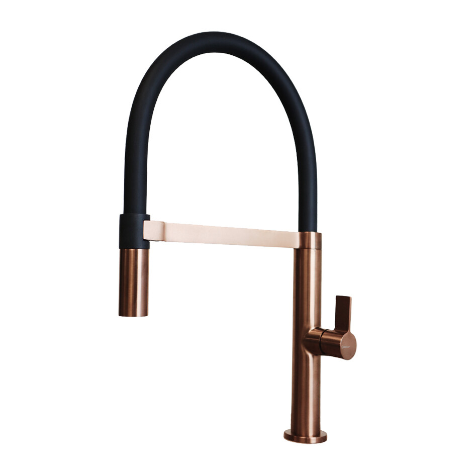 CARESSi 1112 ECO Einhebelmischer kupfer/schwarzmatt