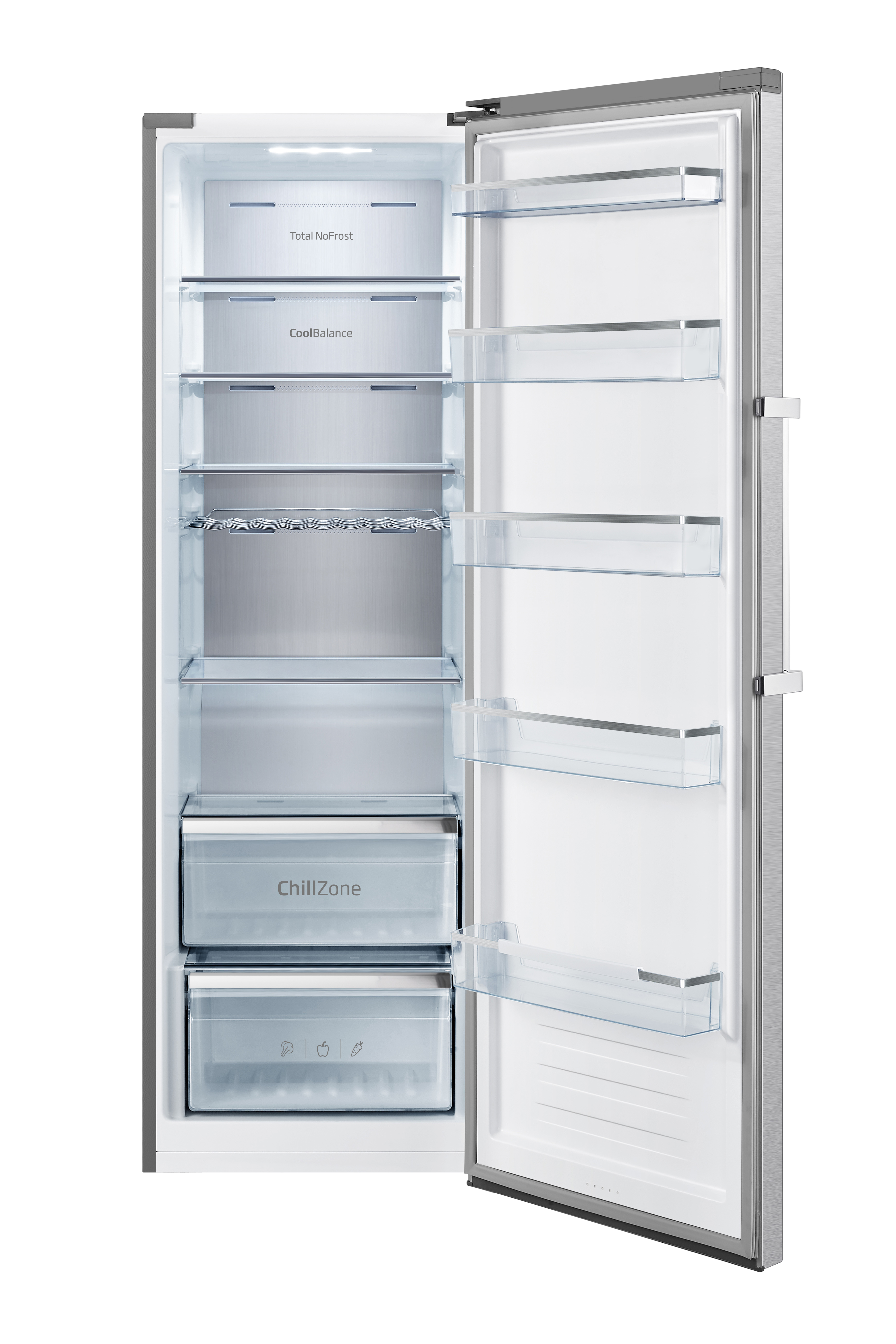 Vollraum-Stand-Kühlschrank VKS 358 150 E, Edelstahloptik, 186 cm Vollraum-Stand-Kühlschrank VKS 358 150 E, Edelstahloptik, 186 cm