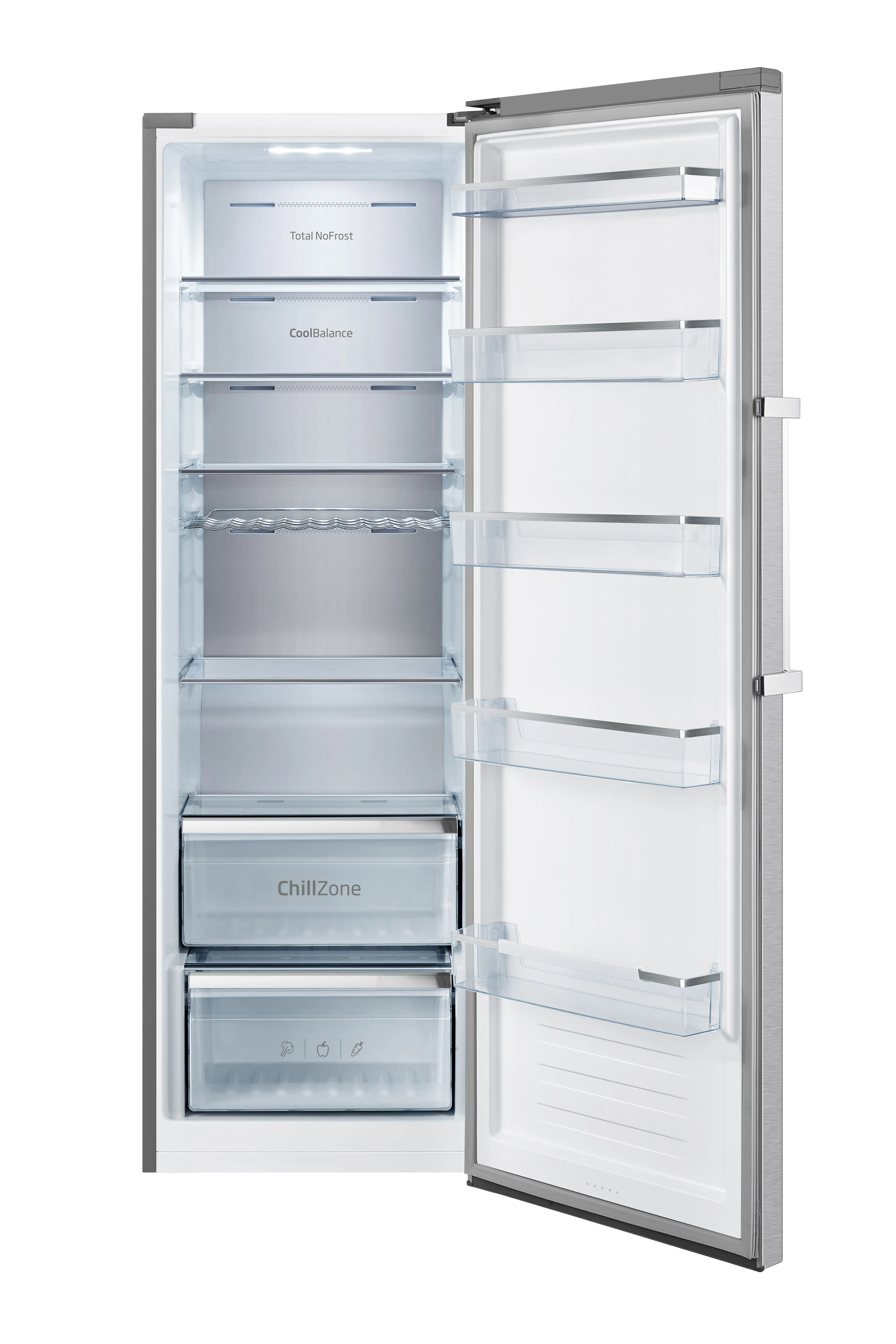 Vollraum-Stand-Kühlschrank VKS 358 150 E, Edelstahloptik, 186 cm Vollraum-Stand-Kühlschrank VKS 358 150 E, Edelstahloptik, 186 cm