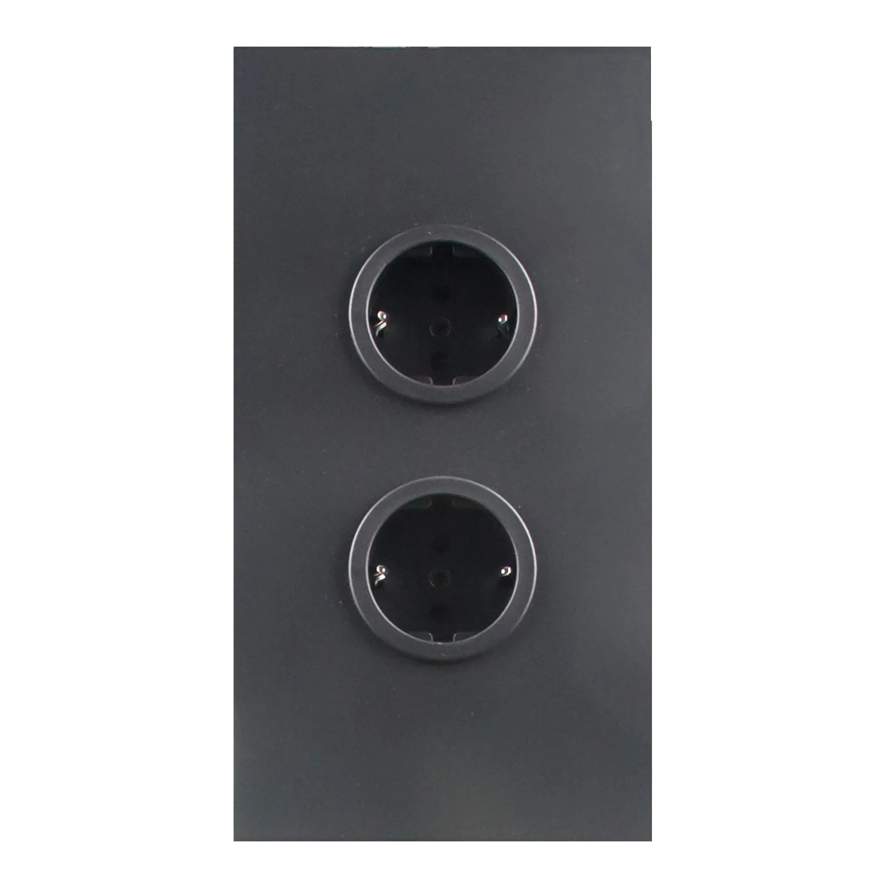 Eck Energiebox 2fach schwarz matt