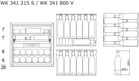 Einbau-Weintemperierschrank, Noir Design, schwarz