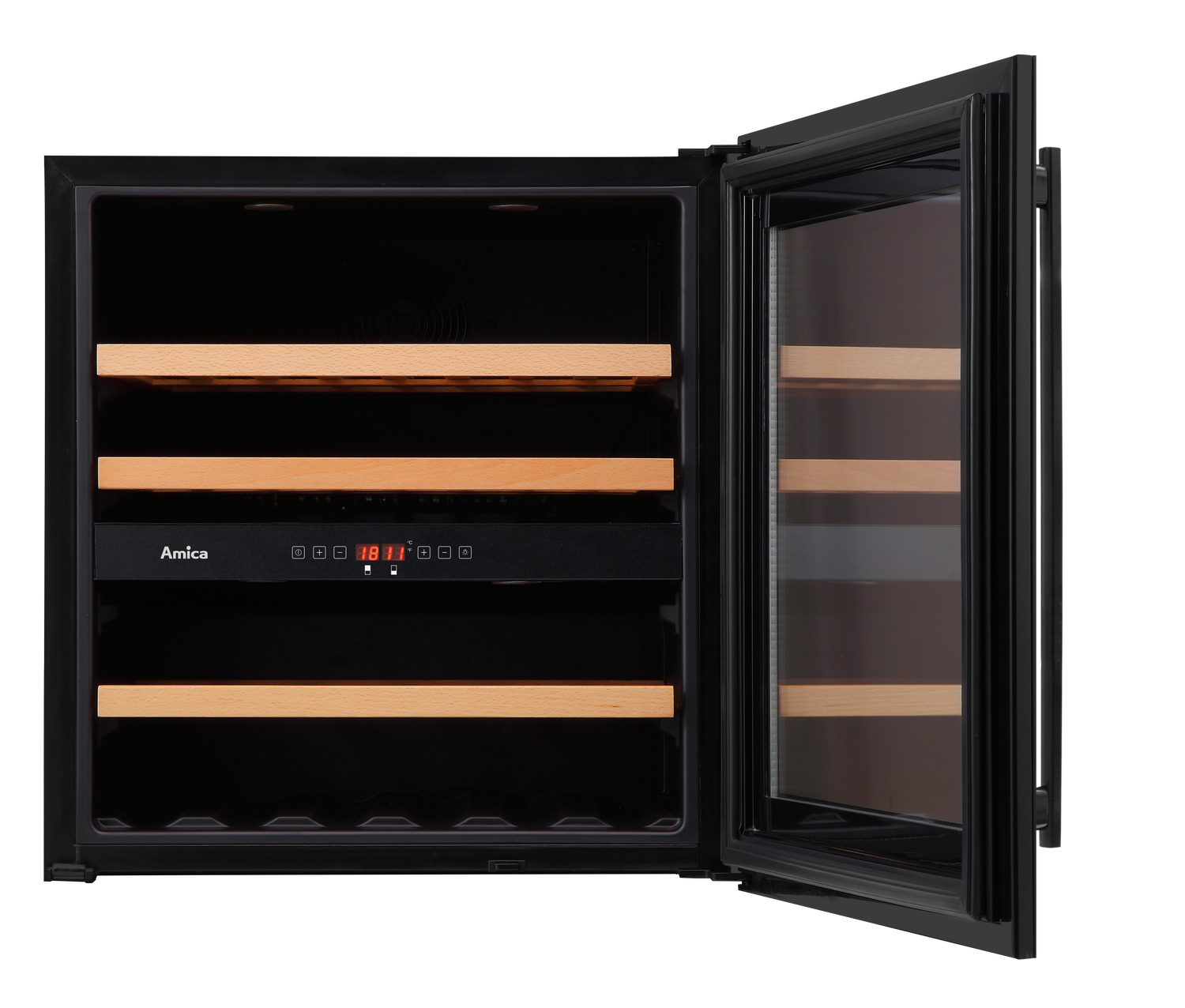 Einbau-Weintemperierschrank, X-Type Design, schwarz Einbau-Weintemperierschrank, X-Type Design, schwarz