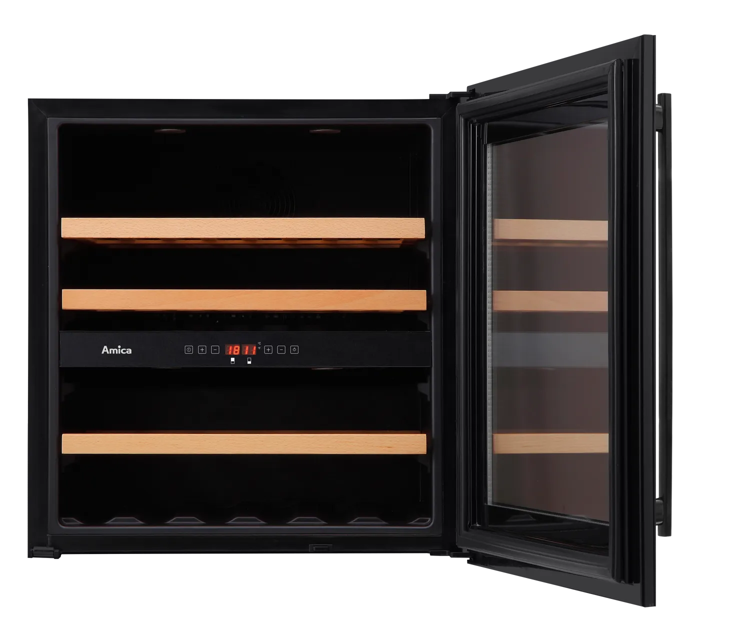 Einbau-Weintemperierschrank, X-Type Design, schwarz Einbau-Weintemperierschrank, X-Type Design, schwarz