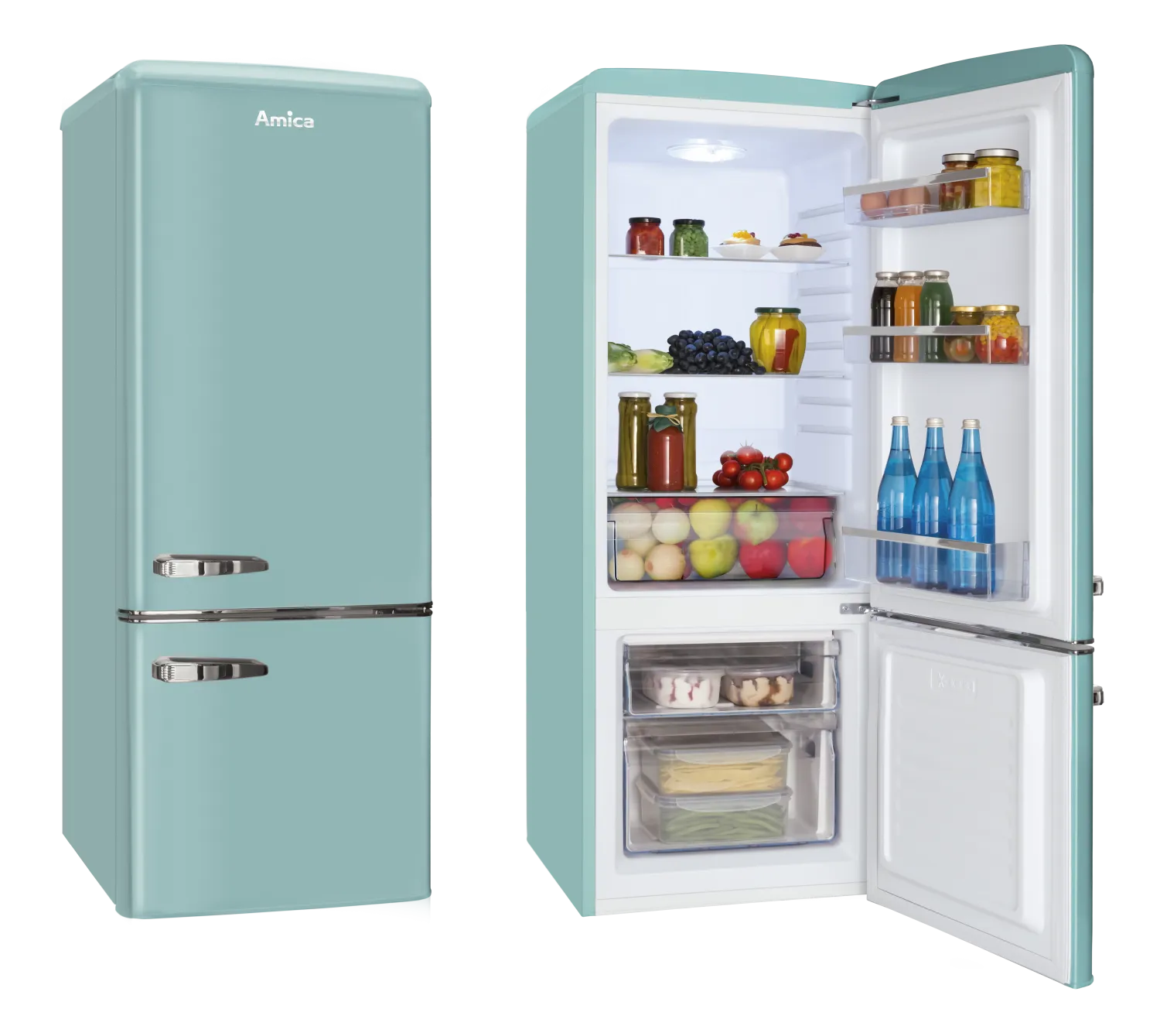Stand-Kühl-Gefrierkombination KGCR 384 150 T, Ice Blue, 145 cm Stand-Kühl-Gefrierkombination KGCR 384 150 T, Ice Blue, 145 cm