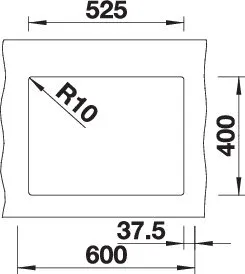 527823, BLANCO SUBLINE 340/160-U für Farbige Komponenten