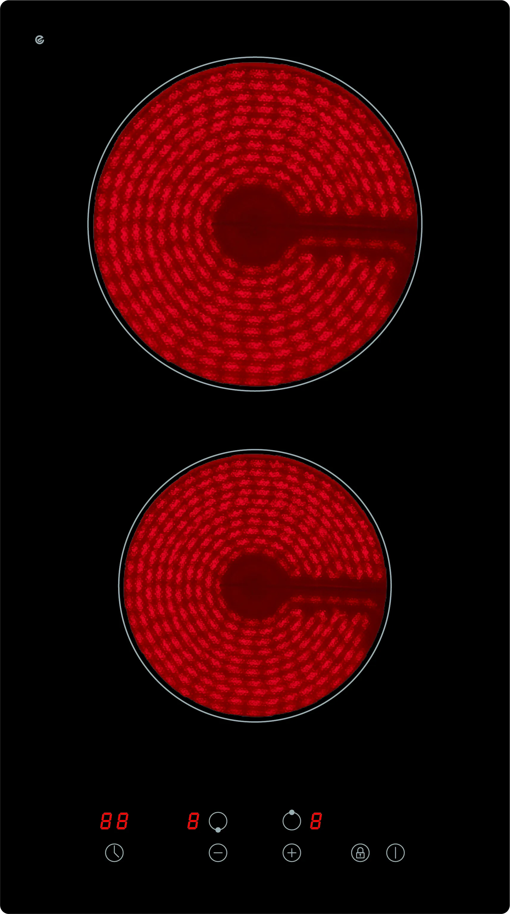 PKM Glaskeramik-Doppelkochplatte EB-DCF-2X