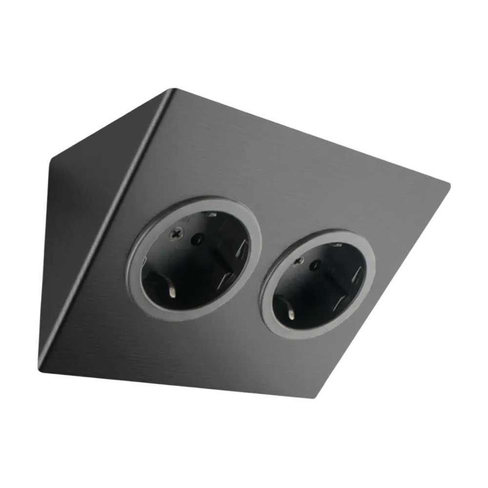 CARESSI 2ST14 Unterbausteckdose, gun-metal