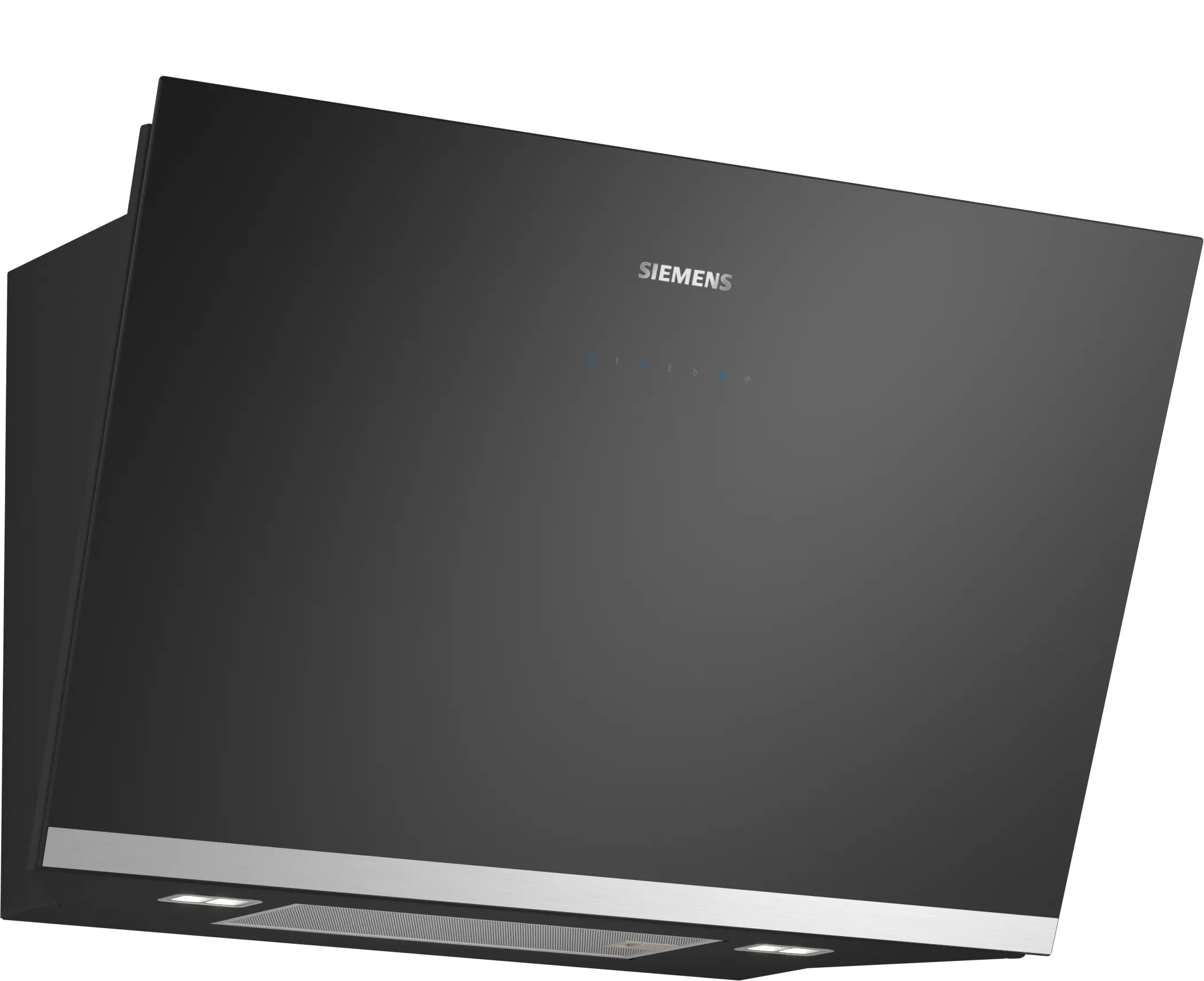  LC81JAN60, iQ500, Umluft-Wandhaube, 80 cm, Klarglas schwarz bedruckt