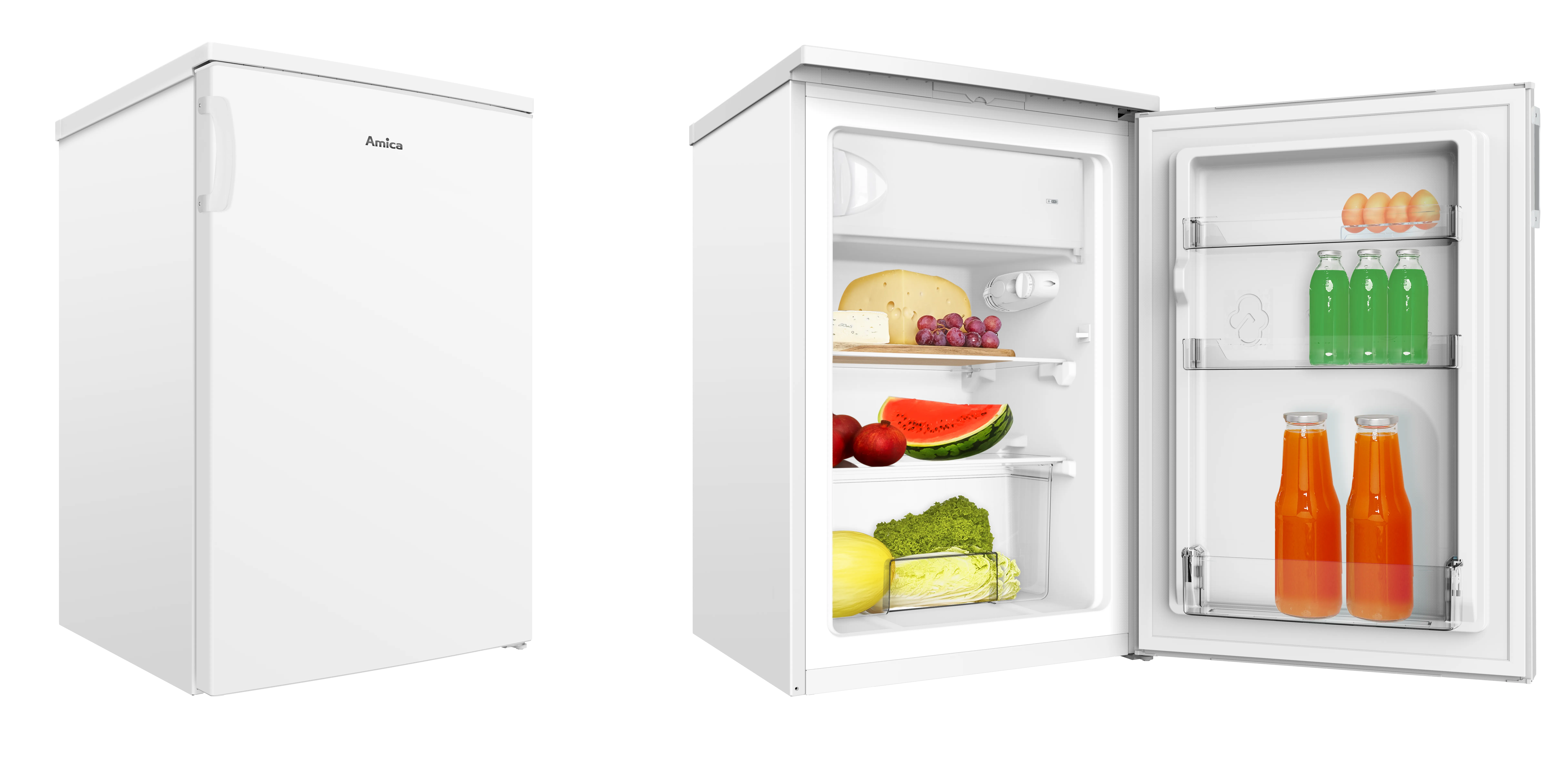 Stand-Kühlschrank mit Gefrierfach KS 361 300 W, weiß, 85 cm