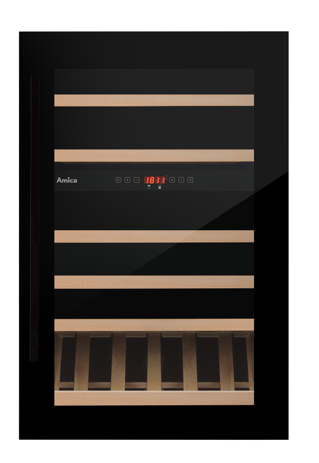 Einbau-Weintemperierschrank, X-Type Design, schwarz Einbau-Weintemperierschrank, X-Type Design, schwarz