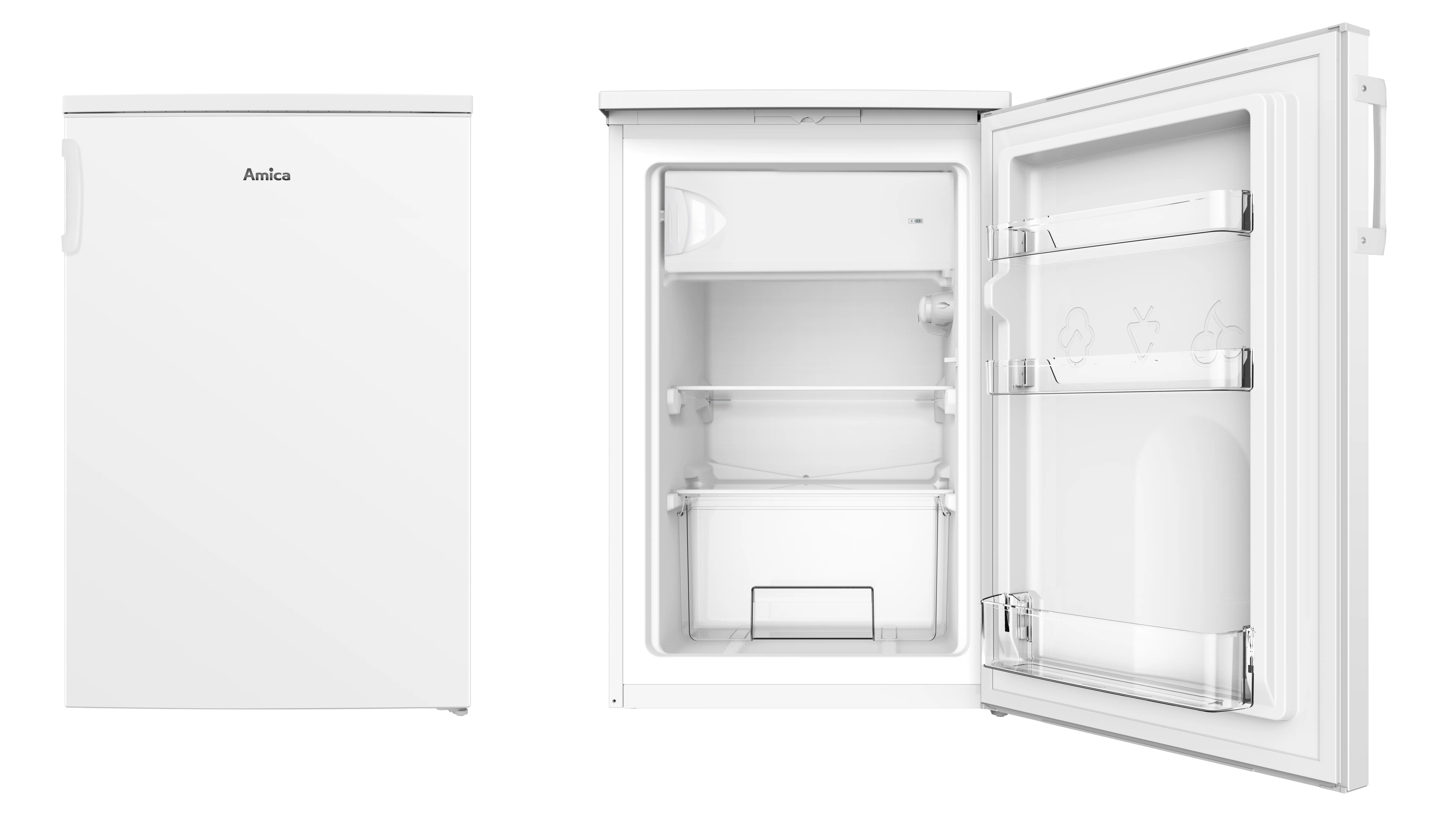 Stand-Kühlschrank mit Gefrierfach KS 361 300 W, weiß, 85 cm