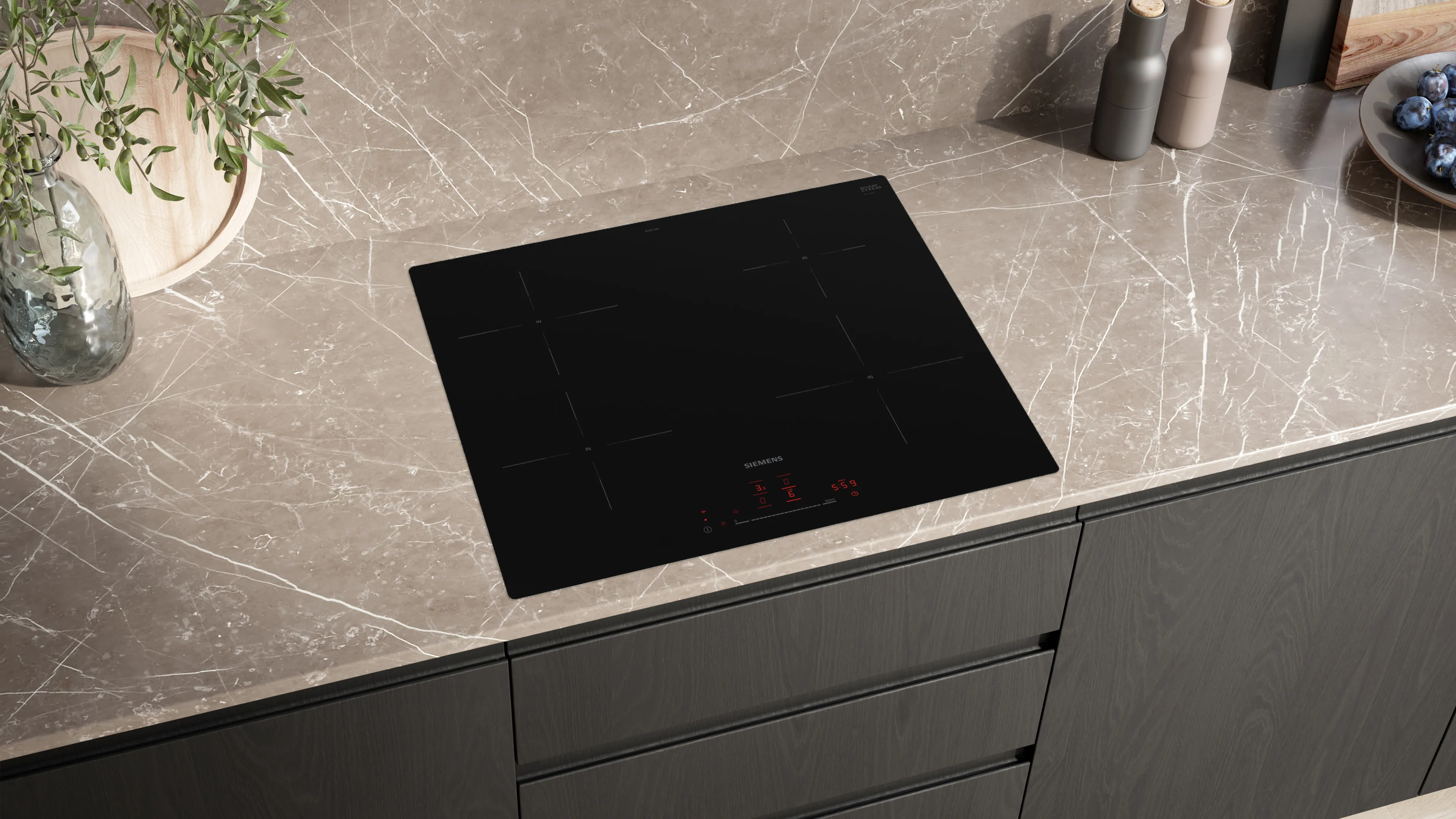 EH601HEB1E, iQ100, Induktionskochfeld, 60 cm, Schwarz, flächenbündig (integriert) EH601HEB1E, iQ100, Induktionskochfeld, 60 cm, Schwarz, flächenbündig (integriert)