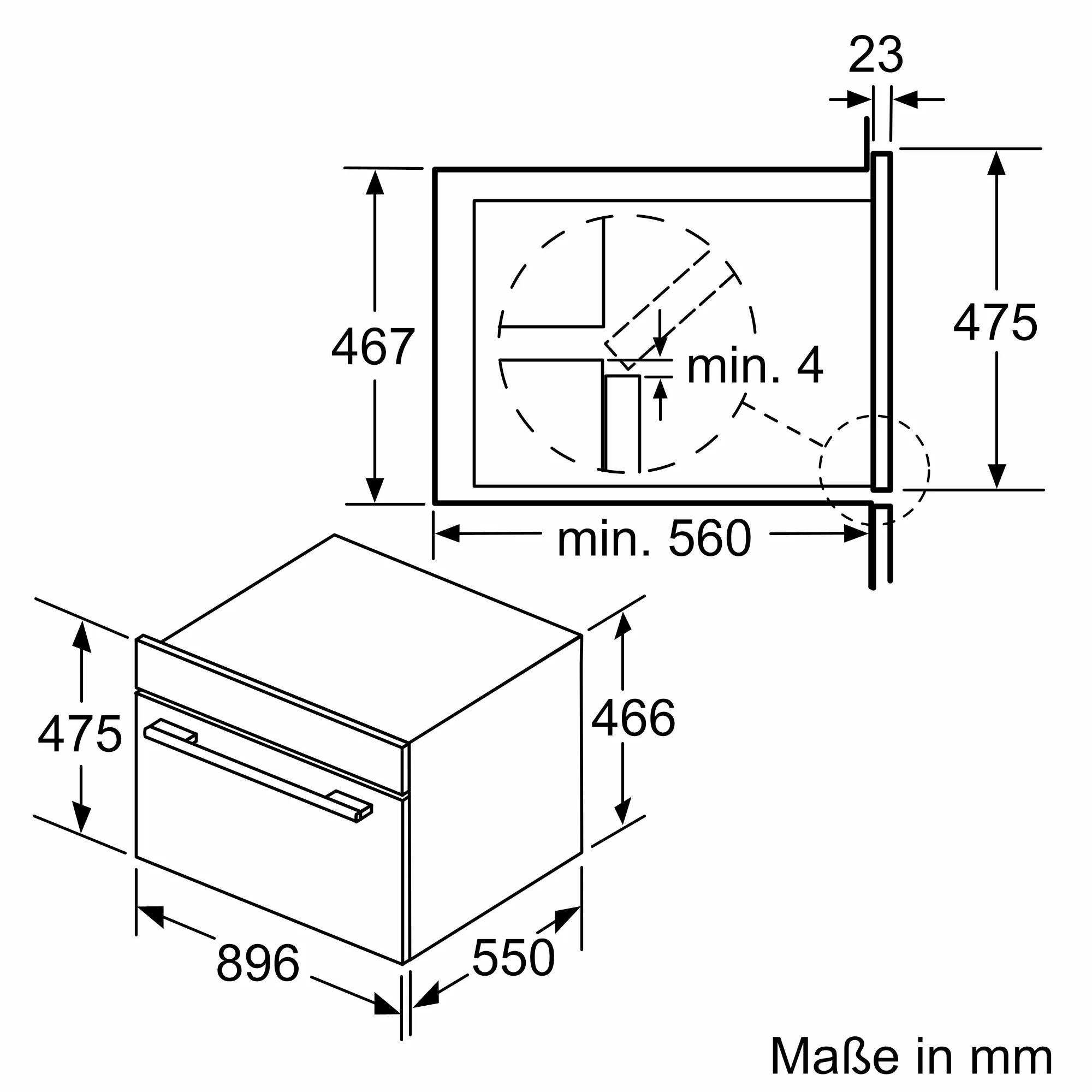  VB558C0S0, iQ500, Einbau-Backofen, 90 x 48 cm, Edelstahl