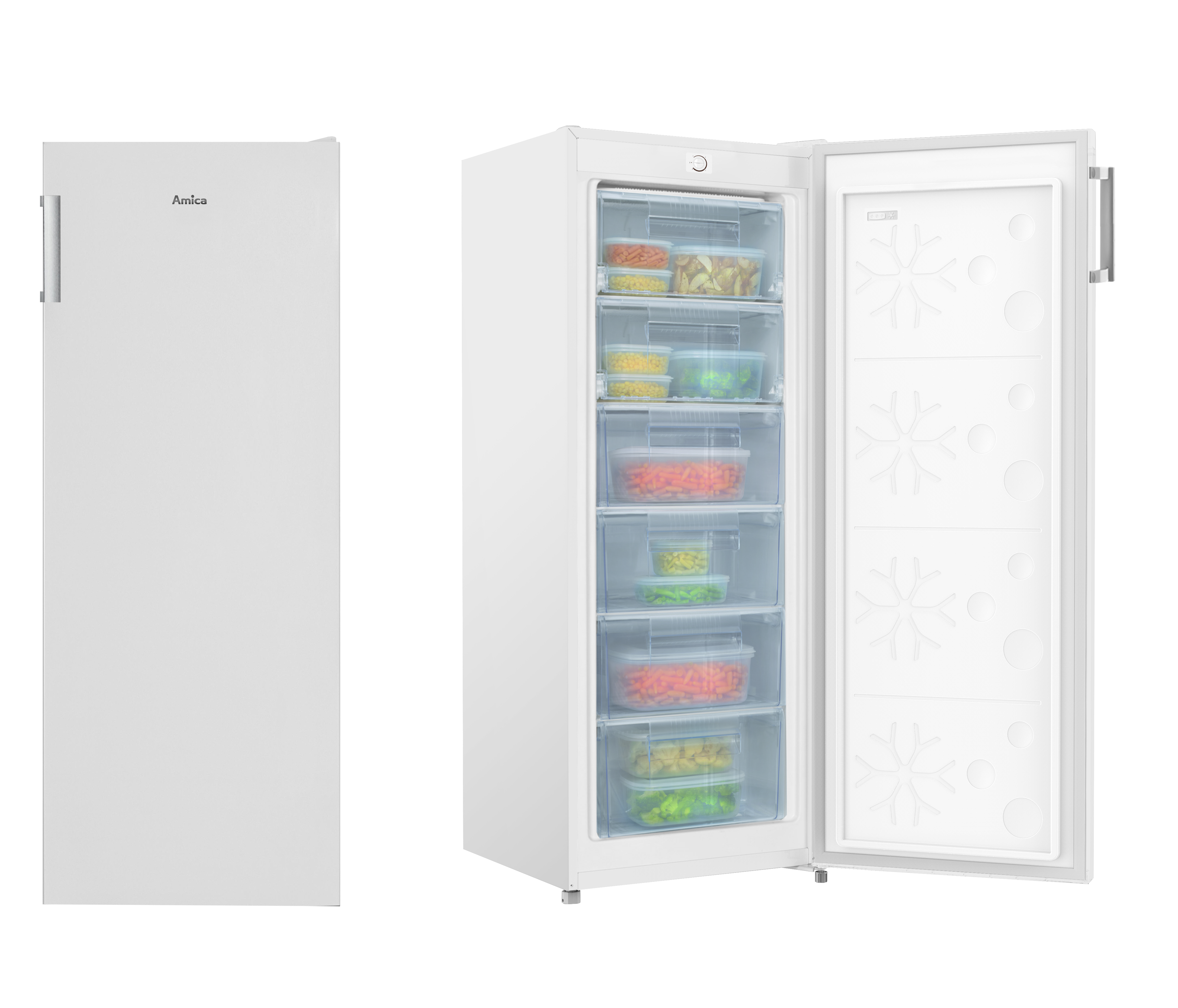 Stand-Gefrierschrank GS 324 170 W, weiß, 144 cm