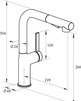 AMARI Küchenarmatur, HD, steelfinish, L-Auslauf mit Auszugsbrause AMARI Küchenarmatur, HD, steelfinish, L-Auslauf mit Auszugsbrause
