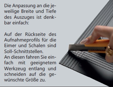Abfallsammler / Organisationsbox universell für 75/80er Auszug, 3 x 16 Liter, H = 300 mm Abfallsammler / Organisationsbox universell für 75/80er Auszug, 3 x 16 Liter, H = 300 mm
